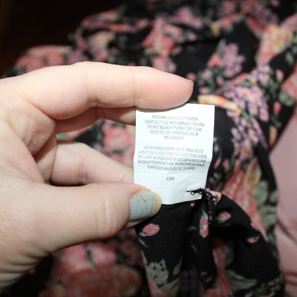 Lily Rose Pink Floral Print Dress - Size Large - Picture 12 of 12